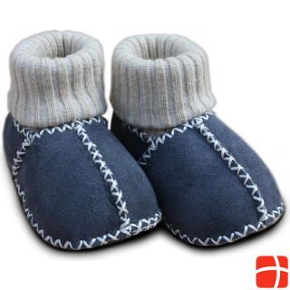 Heitmann Felle Baby lambskin shoes with knitted cuff