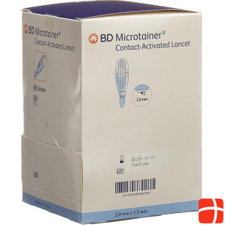 BD kontaktaktivierte Lanzette für die Kapillarblutentnahme 1.5x2mm blau