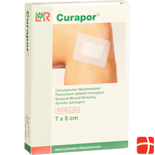 Curapor Surgical wound dressing 7x5cm sterile
