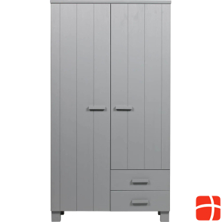 Woood Cabinet Dennis 2 doors 2 drawers pine concrete gray (FSC)