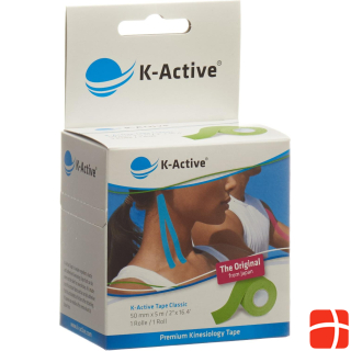K-Active Tape Classic 5cmx5m green water-repellent