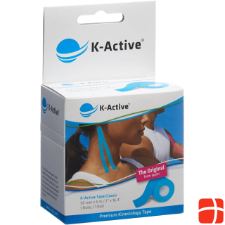 K-Active Tape Classic 5cmx5m blue water repellent