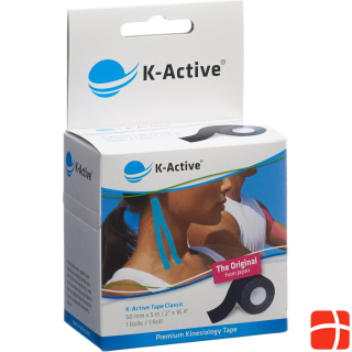 K-Active Tape Classic 5cmx5m black water repellent
