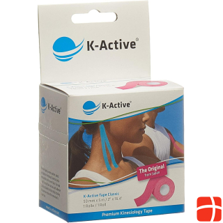 K-Active Tape Classic 5cmx5m розовый водоотталкивающий