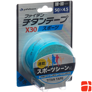 Phiten Aquatitan Tape X30 sport 5cmx4.5m elastic blue
