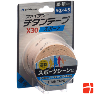 Phiten Aquatitan Tape X30 sport 5cmx4.5m elastic beige