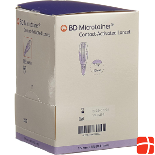 Ланцет контактно-активируемый BD для забора капиллярной крови 30Gx1,5мм фиолетовый