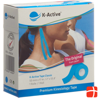 K-Active Tape Classic 5cmx17m blue water repellent