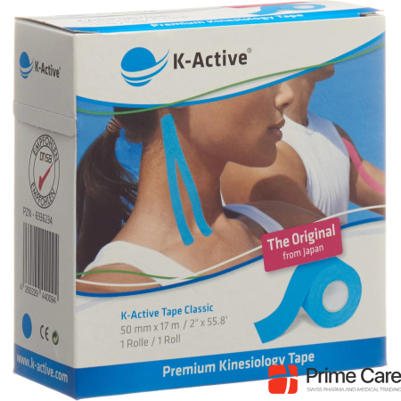 K-Active Tape Classic 5cmx17m blue water repellent