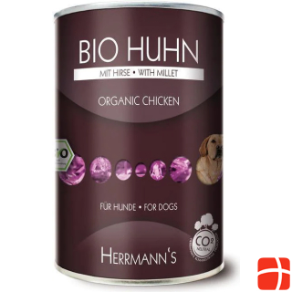 Herrmanns Organic chicken with millet wet food in a can 800 g