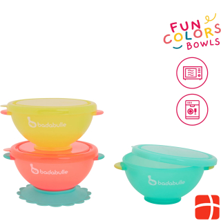 Badabulle Brew bowls with lid & suction cup