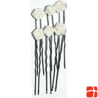 A&A Hairpin Rose black white 6 pieces