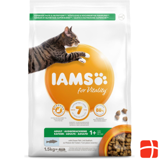Iams For Vitality для взрослых кошек с морской рыбой