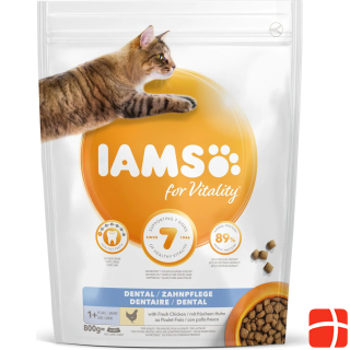Iams For Vitality Dental cat food with fresh chicken