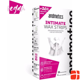 Andmetics Intimate Wax Strips Enthaarungsstreifen 36 Pro Packung