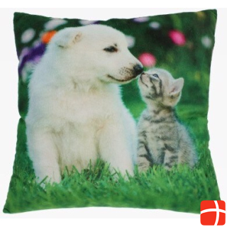 Cornelissen Plush cushion puppy with cat