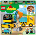 LEGO DUPLO excavators and trucks