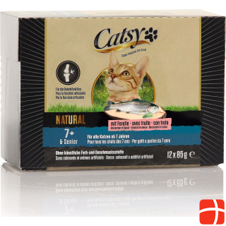 Catsy 7+ Cat Pouch with Trout 12x85g