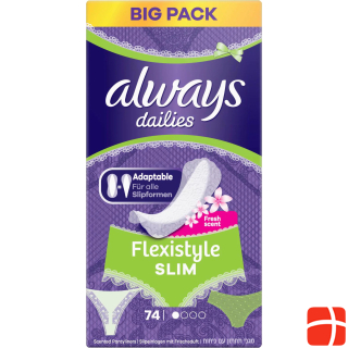 Always Flexistyle Slim Fresh panty liners 74 pieces