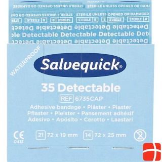 Söhngen Refill for SALVEQUICK, 6 packs of plaster strips, detectable, 35 each, pack of