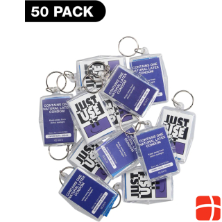 Брелоки для ключей с презервативами Pipedream EXS - Just Use It, 50 шт.