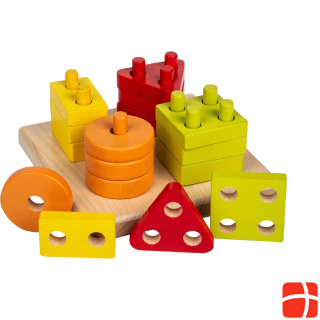 Cubika Sorting set four colors of wood square