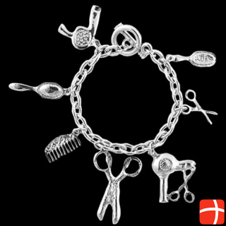 A&A Bracelet with pendant hairdressing utensils