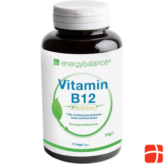 Energybalance Vitamin B12 biologisch aktiv 500µg + Piperin