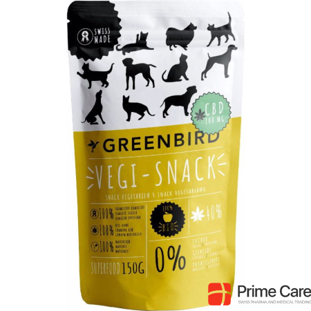 Greenbird Vegi snack for pets with 100mg CBD