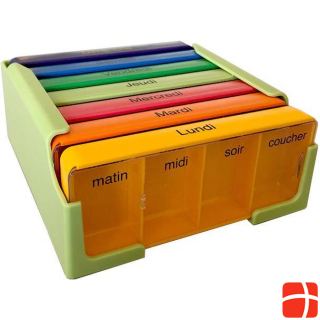 Medi-7 Medicine dispenser 7 days 4 compartments per day coloured FR