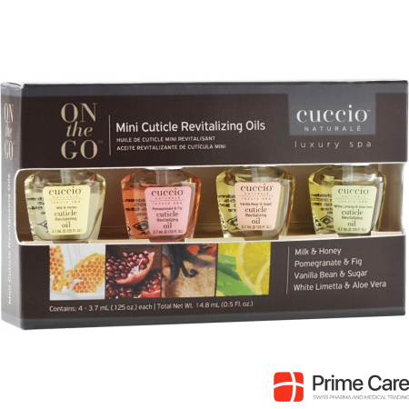Cuccio Naturale Manicure Cuticle Revitalizing Oil MINI - 4 Nail Care Oils