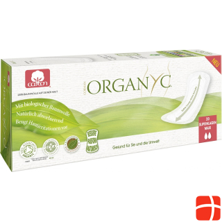 Organyc Panty liners Maxi extra long - open packed in a carton
