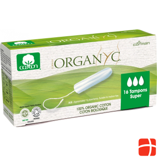 Organyc Tampons Super without applicator - 100% organic cotton