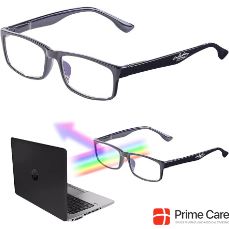 Infactory Eye-protecting screen glasses with blue light filter, +1.0 diopters
