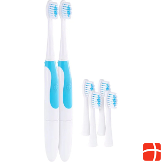 Pearl Set of 2 electric battery sonic toothbrushes with 3 attachment brushes