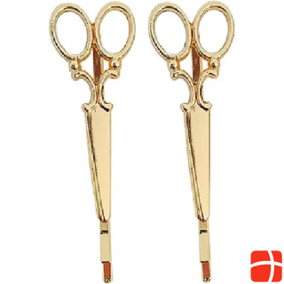 A&A Hair clips scissors gold 2 pack metal look