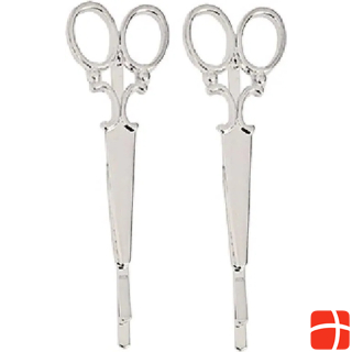 A&A Hair clips scissors silver 2 pack metal look
