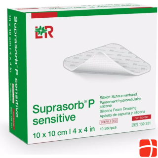 Suprasorb P sensitive non-border 10x10cm