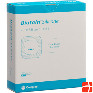 Biatain Silicone Schaumverband 7.5x7.5cm selbsthaftend