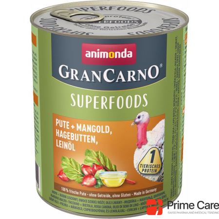 animonda GranCarno SUPERFOODS turkey - can 800g