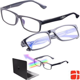 Infactory 2-pack screen glasses with blue light filter, +1.5 diopters