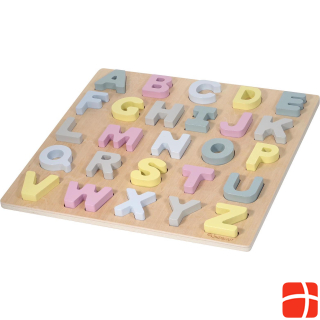 Kindsgut Wooden puzzle ABC blue,yellow,pink