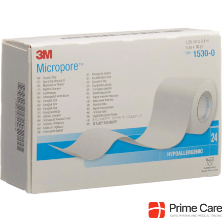 3M Micropore roll plaster without dispenser 12mmx9.14m white