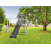 Axi Beach Tower Play Tower with Climbing Frame - Gray Slide