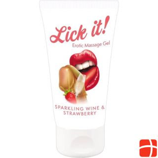 Lick-it Эротический массажный гель с игристым вином и клубникой