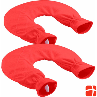 Infactory Set of 2 neck hot water bottles with removable fleece cover