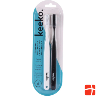 Keeko. Double Trouble Carbon & Nano Silver Toothbrush Set