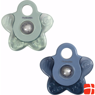 Filibabba Teether - Cooling star 2-pack blue mix