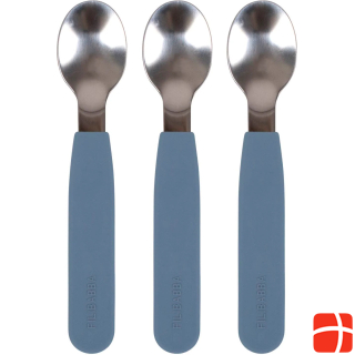 Filibabba Silicone spoons 3-pack - Powder blue