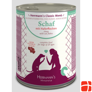 Herrmanns Organic sheep with oatmeal wet food in a can 400 g